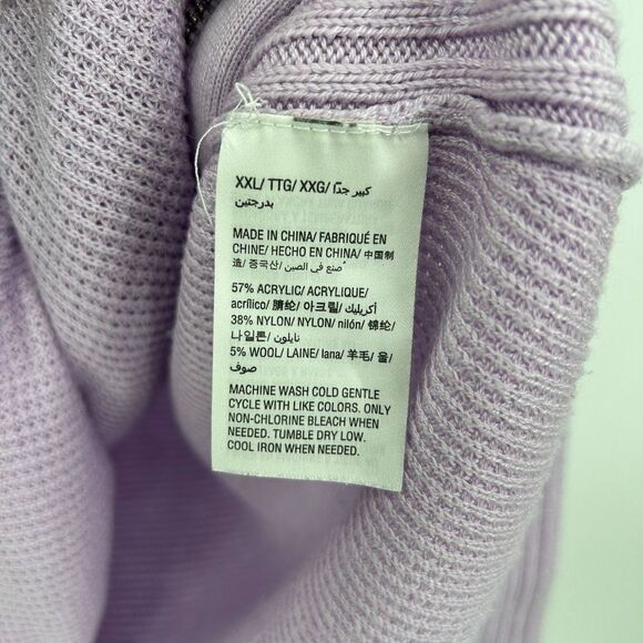 INC INTERNATIONAL CONCEPTS Purple Side Zip Scoop Neck Pullover Knit Sweater XXL - Picture 5 of 5